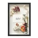 FrameWorks 12" x 18" Black Driftwood Wooden Shadow Box Frame – Soft Felt Back, Tempered Glass, and Included Elegant White Ball Push Pins