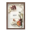 FrameWorks 12" x 18" Dark Oak Wooden Shadow Box Frame – Soft Felt Back, Tempered Glass, and Included Elegant White Ball Push Pins