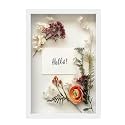 FrameWorks 12" x 18" White Wooden Shadow Box Frame – Soft Felt Back, Tempered Glass, and Included Elegant White Ball Push Pins