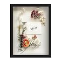 FrameWorks 12” x 16” Black Wooden Shadow Box Frame – Display Case with Soft Felt Back, Memory Box with Tempered Glass, Display Box with Elegant White Ball Push Pins, Wooden Flower Box