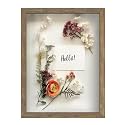 FrameWorks 12x16 Driftwood Wooden Shadow Box Frame – Soft Felt Back, Tempered Glass, and Included Elegant White Ball Push Pins