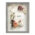 FrameWorks 12x16 Driftwood Wooden Shadow Box Frame – Soft Felt Back, Tempered Glass, and Included Elegant White Ball Push Pins