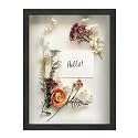 FrameWorks 12x16 Driftwood Wooden Shadow Box Frame – Soft Felt Back, Tempered Glass, and Included Elegant White Ball Push Pins