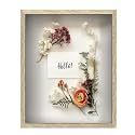 FrameWorks 16x20 Driftwood Wooden Shadow Box Frame – Soft Felt Back, Tempered Glass, and Included Elegant White Ball Push Pins