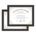 FrameWorks - 2-Pack - 8.5"x11" Classic Wooden Document and Diploma Frames with Tempered Glass - Black