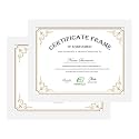 FrameWorks - 2-Pack - 8.5"x11" Classic Wooden Document and Diploma Frames with Tempered Glass - White
