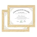 FrameWorks 8.5x11 Classic Wooden Document Frames Tempered Glass/Natural Oak / 2-Pack