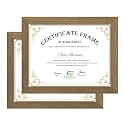 FrameWorks 8.5x11 Classic Wooden Document Frames Tempered Glass/Dark Oak / 2-Pack