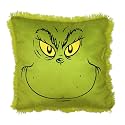 Franco Cuddle Buddy, Regular, Grinch Faux Fur Dec Pillow, 18 in x 18 in