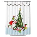 Franco Dr. Seuss Grinch Holiday Christmas Shower Curtain, 72" x 72", Machine Washable, Bathroom Décor, (Officially Licensed Product)
