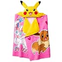 Franco Pokemon Pikachu Kids Cotton Hooded Towel Wrap, 24" x 50"