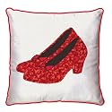 Franco Wizard of Oz Sequin Ruby Slippers Super Soft Plush Square Decorative Pillow, 16 in, (Officially Licensed Product) Collectibles