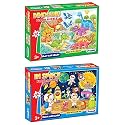 Frank Dinosaur World Giant Floor Jigsaw Puzzle (24 Cardboard Pieces) for Preschool Kids - Fun & Challenging Brain Booster Games - for Focus and Memory | Age 3 Years Old & Above - 15307