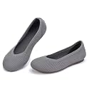 Frank Mully Women's Ballet Flats Round Toe Walking Flats Slip On Work Shoes Knitted Flats Shoes for Woman Soft Lightweight