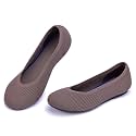 Frank Mully Women's Ballet Flats Round Toe Walking Flats Slip On Work Shoes Knitted Flats Shoes for Woman Soft Lightweight