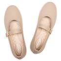 Frank Mully Women's Mary Jane Flats Comfortable Dressy Ballet Flats Casual Round Toe Slip On Washable Knitted Fabric Office Work Woman Shoes