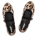 Frank Mully Women's Mary Jane Flats Comfortable Dressy Ballet Flats Casual Round Toe Slip On Washable Knitted Fabric Office Work Woman Shoes