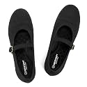 Frank Mully Women's Mary Jane Flats Comfortable Dressy Ballet Flats Casual Round Toe Slip On Washable Knitted Fabric Office Work Woman Shoes