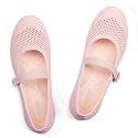 Frank Mully Women's Mary Jane Flats Comfortable Dressy Ballet Flats Casual Round Toe Slip On Washable Knitted Fabric Office Work Woman Shoes