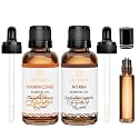 Frankincense and Myrrh Essential Oil, for Skin, Hair, 2 x 1 Oz