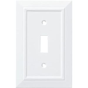 franklin brass w35241-pw-c classic architecture single switch wall plateswitch platecover pure white