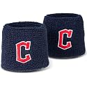 Franklin Sports Cleveland Guardians MLB Baseball Wristbands - Youth MLB Team Logo Sweat Wristbands - Great for Costumes and Uniforms - Wristband Pair Blue (Pack of 6)