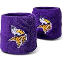 NFL Minnesota Vikings Franklin Sports Minnesota Vikings Embroidered Wristbandsnfl Embroidered Wristbands, Purple, One Size (Pack of 6)