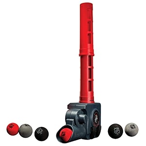 franklin sports nhl automatic mini hockey ball passer - knee hockey passer - includes six mini hockey balls - grey one size