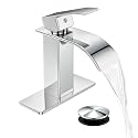 Fransiton Waterfall Single Handle Bathroom Sink Faucet Chrome