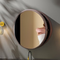 Frap Round Bathroom Mirror with Storage Cabinet