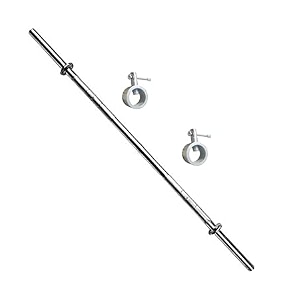 stainless steel 39s straight 3ft chromed weight lifting rod with 2 locks for exercise fitnessamphome gym 19 mm thick