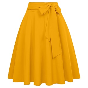 fraulein women39s flared pleated maxi skirt high waist a-line with pockets and belt accessories small-plus size