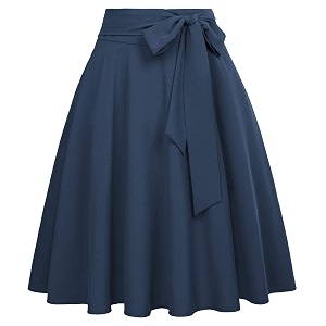 fraulein women39s flared pleated maxi skirt high waist a-line with pockets and belt accessories small-plus size