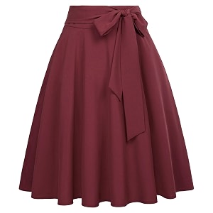 fraulein women39s flared pleated maxi skirt high waist a-line with pockets and belt accessories small-plus size