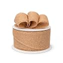 Frayed Edge Burlap Jute Ribbon - 2 1/2" x 10 Yards, Wired Edge, Fall, Faux Burlap, Thanksgiving Decoration, Christmas, Rustic Wedding, Farmhouse Decor, Crafts, DIY