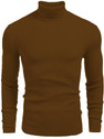 FREAKS Self Design High Neck Casual Men Brown Sweater
