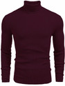 FREAKS Self Design High Neck Casual Men Maroon Sweater