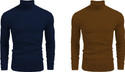 FREAKS Solid High Neck Casual Men Multicolor Sweater