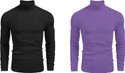 FREAKS Solid High Neck Casual Men Multicolor Sweater