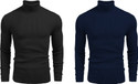 FREAKS Solid High Neck Casual Men Blue, Grey Sweater
