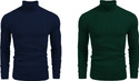 FREAKS Solid High Neck Casual Men Multicolor Sweater