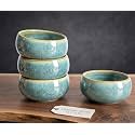 Freakway Handcrafted Serving Bowls Teal Reactive Glaze