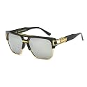 70s Retro Sunglasses Mens Womens Trendy Square Gold Metal Sun Glasses
