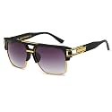 70s Retro Sunglasses Mens Womens Trendy Square Gold Metal Sun Glasses