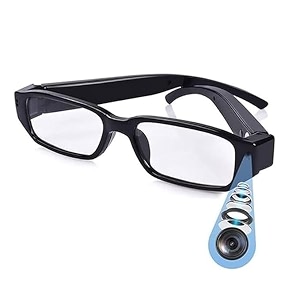 fredi hd plus camera glasses  1080p video recording glasses with built-in camera  hands-free wearable eyewear  supports up to 32gb memory card  loop recording  lightweight amp comfortable design