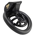 FREDORCH Super Small Penis Ring Sissy Chastity Cage,Locked in Male Chastity Device with 4 Base Ring (S-mini, Black)