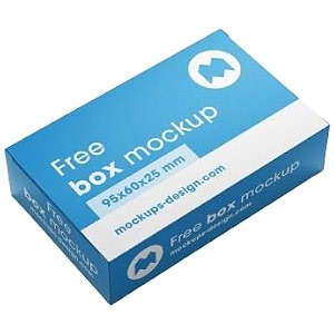 free box mockup professional packaging design template for 95x60x25 mm boxes offering customizable and realistic presentation options