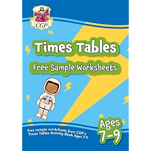 free sample worksheets from cgps times table activity book for ages 7-9