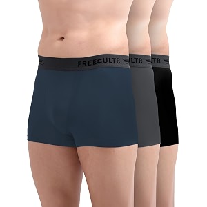 freecultr men39s underwear micromodal airsoft trunk  ultra soft sweat proof non-itch no chafing anti bacterial fabric pack of 3  mens underwear combo pack of 3