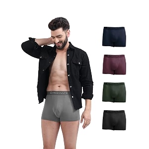 freecultr men39s micromodal airsoft trunks  anti-bacterial sweat-proof ultra-soft no itch no chafing breathable comfort men39s underwear combo pack of 5